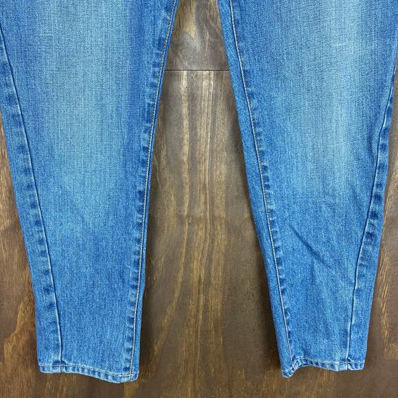 Anthropologie Silent + Noise Womens Jeans Blue Denim Capri Whiskered 29 - Picture 3 of 11
